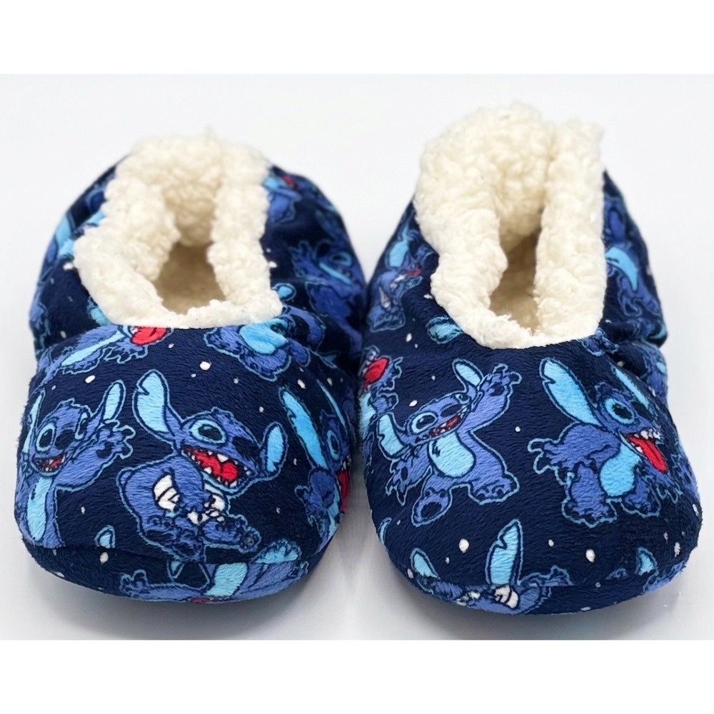 Disney Lilo & Stitch Plush Women's Size 6 Cozy Comfort Slipper Socks House Shoes - Picture 2 of 8